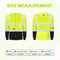 Zhanmai 6 Pack High Visibility Shirts Class 3 Reflective Safety Hi Vis Shirt Long Sleeve Wicking Safety Shirt with Pocket, Yellow, X-Large