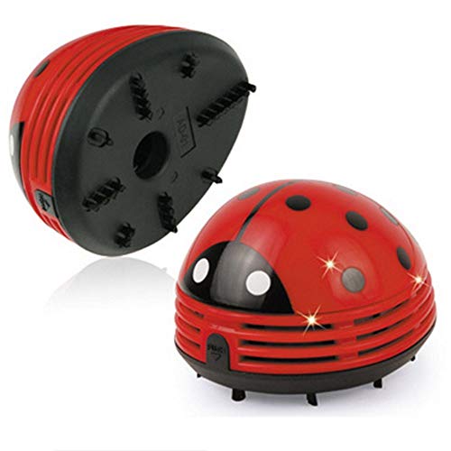 zswell Ladybug Vacuum Cleaner - Mini Vacuum Cleaner Portable Corner Desk Vacuum Cleaner Mini Cute Vacuum Cleaner Dust Sweeper 1Pcs