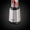 Russell Hobbs RHBL300, Mix and Go Stainless Steel Blender, 300 Watt Electric Motor and Dishwasher Safe, High Speed Blender, Silver/Black