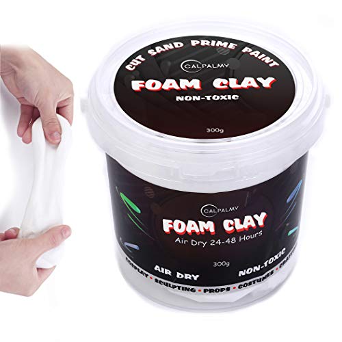 Moldable Cosplay Foam Clay (White) – High Density and Hiqh Quality for Intricate Designs | Air Dries to Perfection for Cutting with a Knife or Rotary Tool, Sanding or Shaping