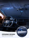 Lamicall Car Windshield Sun Shade - [4 Layers Nano Coating][240T Polyester] Foldable Front Window Sunshade, UV Block, Auto Interior Protection, 57"x29" Windshield Cover for Compact Sedan, SUV