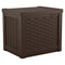 Suncast 22-Gallon Small Deck Box - Lightweight Resin Storage Container and Seat for Patio Cushions and Gardening Tools - Store Items on Patio, Garage, 22.5"L x 17"W x 22.5"H, Yard - Java Brown