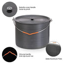 Naturehike Camping Pot, 6-10 Person Big Size 6L and 10L Cookware Aluminium Alloy Cooking Pot Utensils for Camping Picnic Pot with Storage Bag (10L)