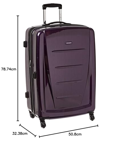 Samsonite Unisex-Adult Winfield 2 Hardside Luggage with Spinner Wheels, Purple, 3-Piece Set (20/24/28), Winfield 2 Hardside Luggage with Spinner Wheels