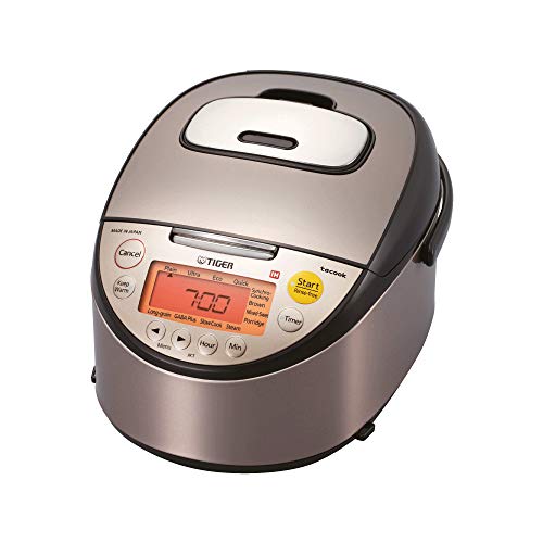 Tiger JKT-S10A Multi-Functional Induction Heating Rice Cooker, Slow Cooker, Food Steamer, Programmable Multi Cooker with LCD Display and Pre-Set Times