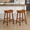 Lexicon Finnian Saddle Wood Bar Stool (Set of 2), 28.5" SH, Oak