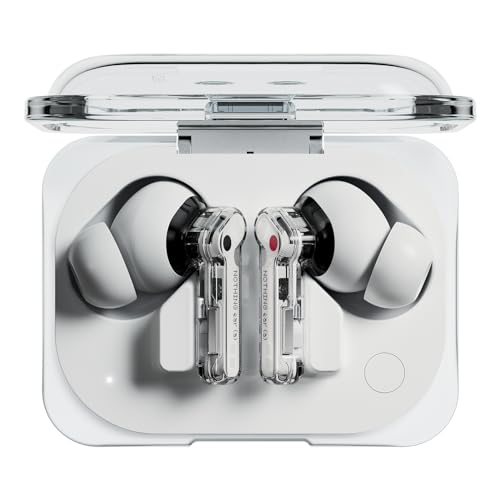 Nothing Ear (a) Earbuds White, with ChatGPT Integration, 45 db ANC, Bass Enhance Algorithm, Up to 42.5 Hours Listening Time