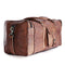 Leather Duffle Bags Large 24 Inch Square Duffel Travel Gym Sports Overnight Weekender Leather Bag for Men and Women by KPL