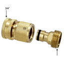 PACIOCEAN 4 Sets Garden Hose Quick Connect，3/4 Inch GHT Solid Brass Male and Female Garden Hose Fittings（European Style),3/4 Inch Male Hose