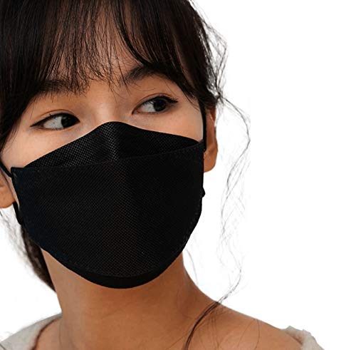 [10 Pack] Black All Keeper KF94 Face Safety Masks 4-Layers Filter Protection