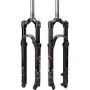 【AU STOCK】 Mountain Bicycle Suspension Forks, 26/27.5/29 inch MTB Bike Front Fork, 100mm Travel 28.6mm Threadless Steerer, with Rebound Adjustment