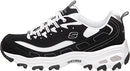 Skechers Sport Women's D'Lites Biggest Fan Fashion Sneaker, Biggest Fan Black/White, 10 M US