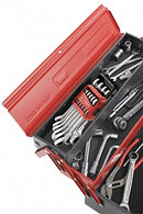 Facom - Set of 10 Metric and Inch Combination Ratchet Spanners - 467B.JP10 - Compact and Easy to Use - Chemical Resistant - Long Life - Portable Case