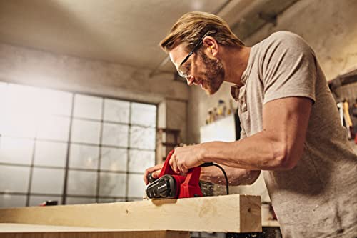 Einhell 4345310 TC-PL 750 Electric Planer | Up to 2mm Chip Depth, Aluminium Soleplate, Parallel Stop, Fold Depth Stop | 750W Wood Plane for Doors and Woodworking Includes Carbide Planing Knife, Red