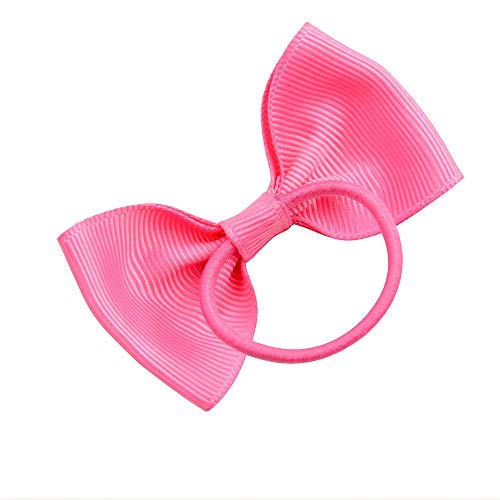 20 Pcs Hair Bow Tiny Hair Bows with Elastic Loop Ponytail Ties Pony Tail Holder Accessories for Infants Toddlers Girls Kids