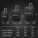 Samsonite Freeform Hardside Expandable with Double Spinner Wheels, Checked-Medium 24-Inch, Black, Black, Checked-Medium 24-Inch, Freeform Hardside Expandable with Double Spinner Wheels