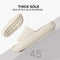 LongBay Cloud Slides for Women and Men, Comfy Pillow Slipper Shower Sandals Shoes with Arch Support for Pool Beach Home Indoor Outdoor Use, 10.5-11.5women/9-10men, Beige