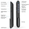 【Rechargeable】KNORVAY N76 Wireless Presenter with Laser Pointer Rechargeable 360mAh, Presentation Remote for Powerpoint Presentation Clicker 330FT Range, Support Mac/Play/Pause/Key Customized Function