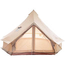 S'more Bello 4-Person Canvas Camping Tent, 4-Season Bell Tent Yurt Tent, Waterproof and Windproof Glamping Tent, Hot Tent with Stove Jack, Ideal for Family Camping, Hiking, Backpacking