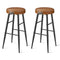 VASAGLE EKHO Collection - Bar Stools Set of 2, Bar Height Bar Stools, Kitchen Counter Stools, Mid-Century Modern Backless Counter Stools, 30-Inch Tall, Kitchen Island Home Bar, Caramel Brown