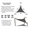 Triangle Sun Sail Shade Waterproof, Sun Shade Sail 4m x 4m x 5.7m, Grey Right Angle Garden Canopy Sun Shade Sail Canopy, Outdoor Garden Patio Party Sunscreen Awning, Triangle Canopy with 3 Free Rope