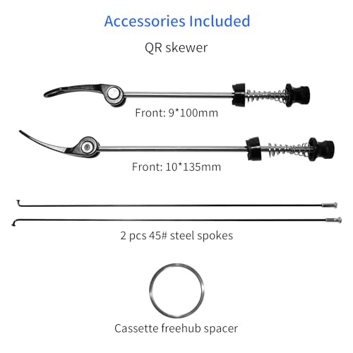 ZTZ 26"/27.5"/29" Mountain Bike Wheelset，Ultralight Aluminum Alloy Rim 32H High Strength Bike Wheels， Quick Release Disc Brake MTB Wheel Set， Compatible 7-12 Speed Cassette