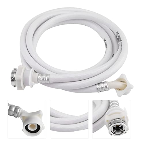 Alvinlite Water Inlet Hose Washing Machine Water Inlet Hose Washer Pipe Tube Connector White Color Long Length(3m)