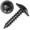 100 Auprotec Tapping Screws Phillips Flat Head with Washer Black Galvanised 3.9 x 16 mm