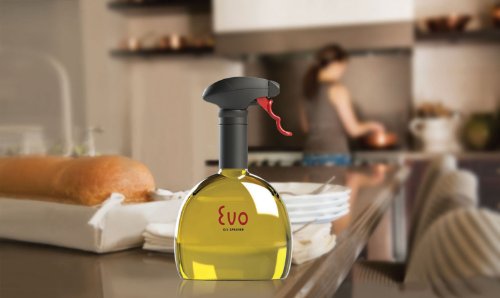 Evo Oil Sprayer Bottle, Non-Aerosol for Olive Oil and Cooking Oils, 18-Ounce Capacity, Set of 2