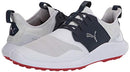 PUMA Men's Ignite Nxt Lace Golf Shoe, White-Silver-peacoat, US 11.5