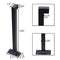 Heavy Duty Industrial Black Shelf Brackets, 14" Floating Metal Shelving Supports with Lip, Wall Mounted Retro Shelves Hardware Brace for DIY Decor or Custom Wall Shelving, 4 Pack