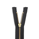 32 inch Metal Zipper Black 32” Gold Brass Metal Heavy Duty Zippers Separating Sewing Zipper Craft Zippers