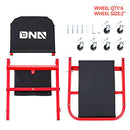 ‎DNA MOTORING TOOLS-00184 36 Inches 2 IN 1 Rolling Folding Car Creeper/Seat, 6 Pcs 2" Casters, 150kg Weight Capacity, Red