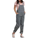 Dickies Women's Denim Bib Overall, Rinsed Hickory Stripe, Medium