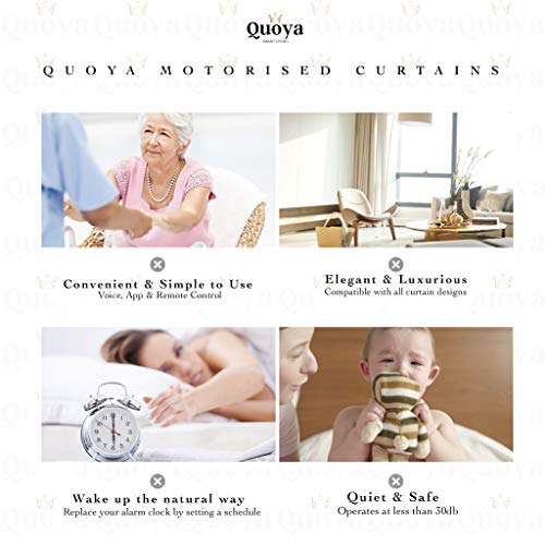 Quoya Smart Electric Curtain Track- Motorised Motor (up to 3.2 metres)