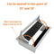 ZESHAN Pull up pop up Power Desk Power Board with Two Angle Opening,3 Power Plugs,1 USB C Charger Port,1.5M Power Extension Cord Silver for Home Office Conference Room