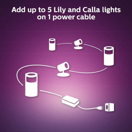 Philips Hue 915005731801 White and Colour Ambience, Outdoor Extension Pedestal Calla Base Unit, 8W, IP65 (Extension/Add on)