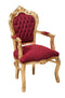 W60XDP60XH107 cm Sized Louis XIV French Style Solid Beech Wood Made Armchair