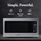 Farberware Countertop Microwave 1100 Watts, 2.2 cu ft - Smart Sensor Microwave Oven With LED Lighting and Child Lock - Perfect for Apartments and Dorms - Easy Clean Black Interior, Stainless Steel