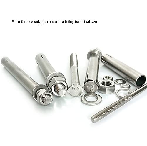 20X NUZAMAS M6x50mm Expansion Bolts 304 Stainless Steel Expansion Sleeve Anchor Bolt Heavy Duty Fixing Anchors for Screws Wall Building