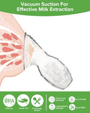 Haakaa Silicone Breastfeeding Manual Breast Pump Milk Pump 100% Food Grade Silicone BPA PVC and Phthalate Free, Clear