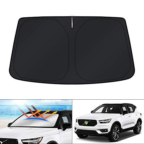 KUST Windshield Sun Shade for 2019-2024 Volvo XC40 Accessories Sunshade Sun Visor Protector Foldable Blocks UV Rays Keep Your Car Cooler