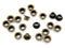 CRAFTMEmore 4MM Hole 100PCS Grommets Eyelets for Shoes Bead Cores Clothes Leather Canvas (Antique Brass)