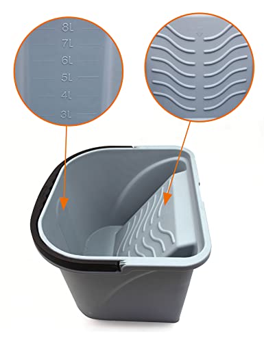 ROLLINGDOG 16PCS Roller Sets for Painting with Paint Roller Tray, Paint Brush, Mini and Large Paint Roller, Extension Pole, Scuttle with Lid, Stirring Bar, Decorating Tools for Wall, Ceiling Painting