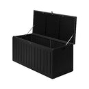 LI LIVSIP 490L Outdoor Storage Deck Box - Waterproof & Lockable Large Storage Container with Handle for Garden Tools Furniture Cushions Sporting Gears, 136KG Load Capacity, Black