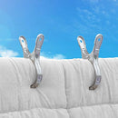 Dseap Towel Clips: Pack of 12, 5-1/8”L, Jumbo Stainless Steel Metal Beach Towel Clips, Pool Cover Clamps, Beach Chair Clips, Beach Blanket Holder Pins, for Cruise Boat Pool Lounge Chair