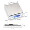 Digital Kitchen Scale, 3000g 0.01oz/ 0.1g Pocket Cooking Scale, Mini Food Scale, Pro Electronic Jewelry Scale with Back-Lit LCD Display, Tare & PCS Functions, Stainless Steel