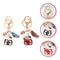 TOYANDONA 2pcs Japanese Lucky Cat Keychain Cute Maneki Neko Key Ring Chinese Fortune Pendants Keychain Bag Purse Charm Ornament for Wealth Gifts Blue Red
