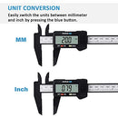 Digital Caliper, Adoric 0-6" Calipers Measuring Tool - Electronic Micrometer Caliper with Large LCD Screen, Auto-Off Feature, Inch and Millimeter Conversion