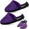 Zhanmai Bowling Shoe Slider 2 Pack Bowling Shoe Cover with Elastic Band Adjustable Bowling Accessories for Men Women Bowler Playing Ball Dancing, L, Purple, Large